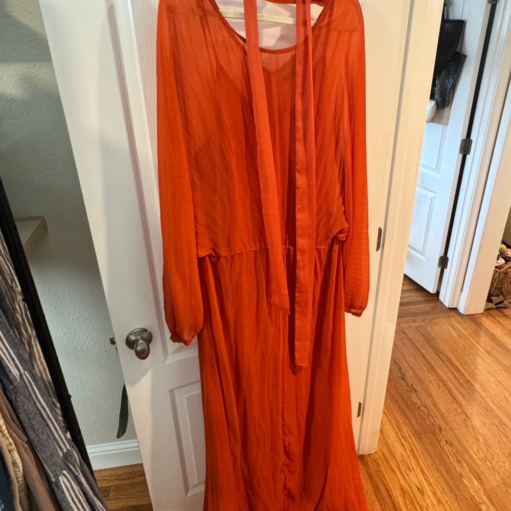 ASOS Vibrant Orange Maxi Dress - Picture 1 of 3